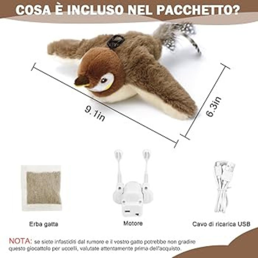 LittleBird™ - Uccellino giocattolo volante per gatti